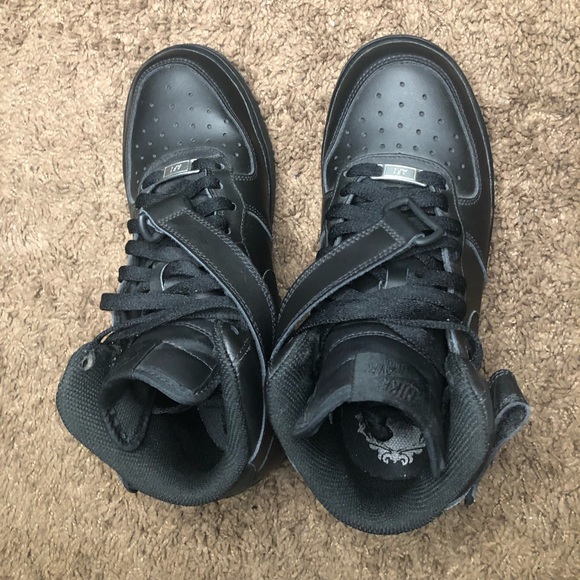 Nike Air Force mid all black - Picture 5 of 7